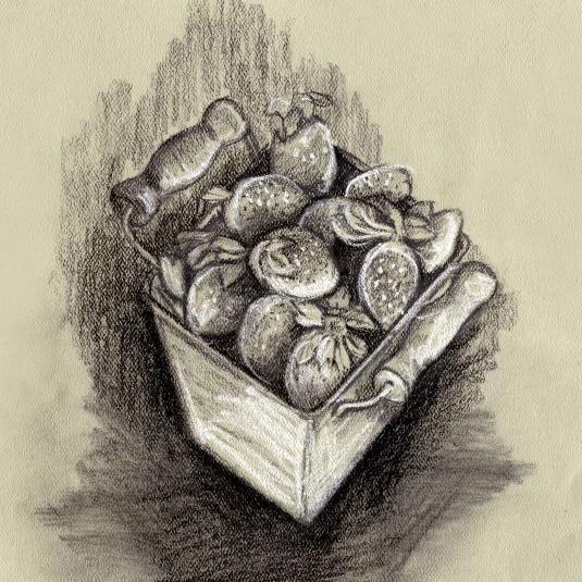 charcoal strawberries