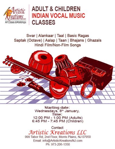 Indian Vocal Classical & Light Music Classes